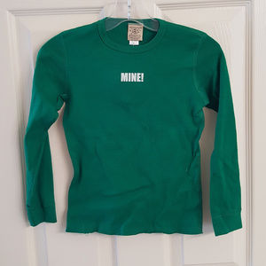 Youth TEE SHIRT MINE! NWT 6T Green Baby Wit Designer Kids Wear